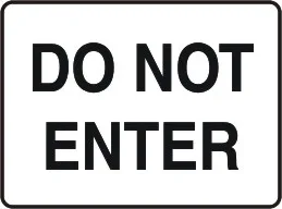 AD 111 — DANGER - NO ADMITTANCE